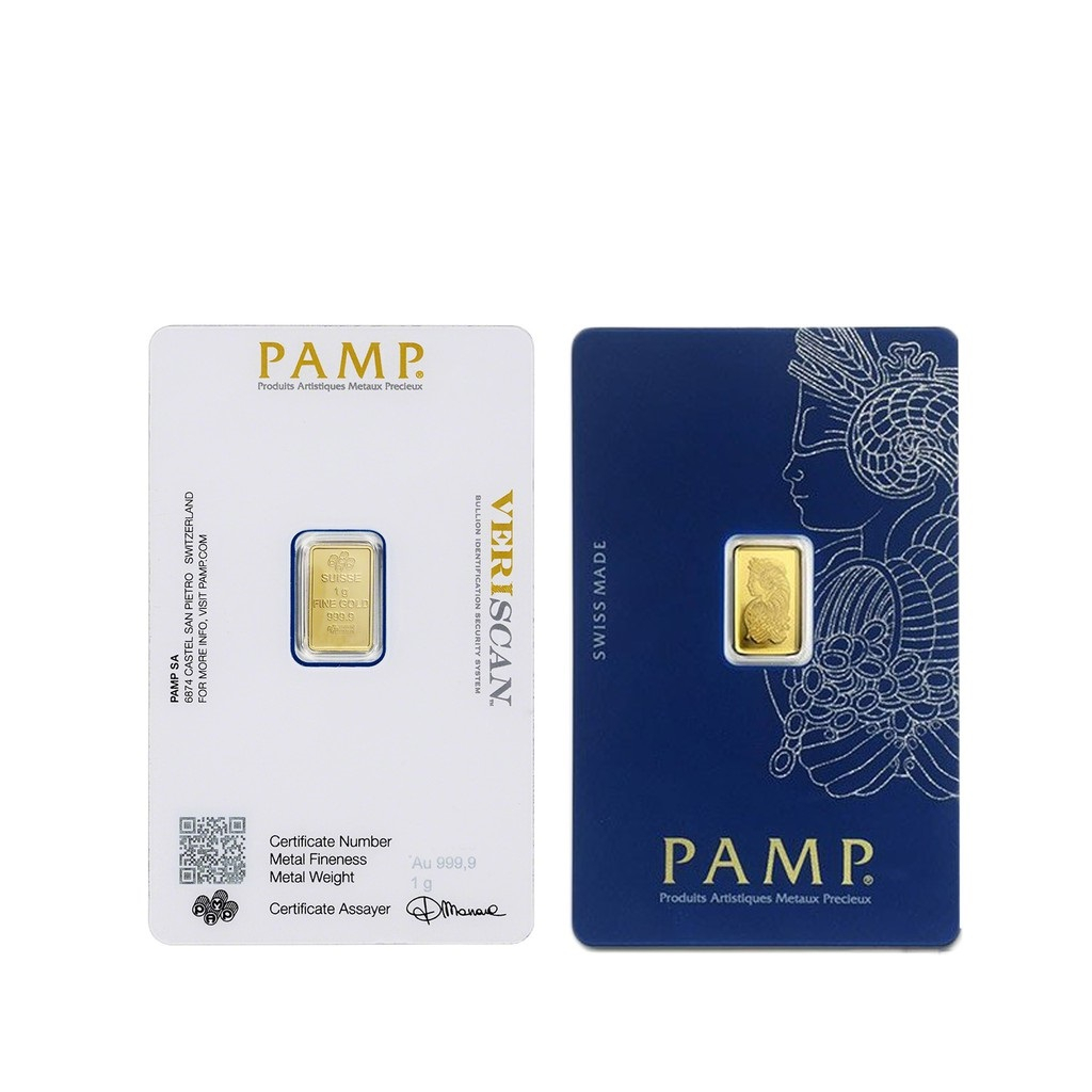 PAMP Suisse Gold Bar - Lady Fortuna / Rose 999.9 [1 gram] GET FREE MYSTERY GIFT