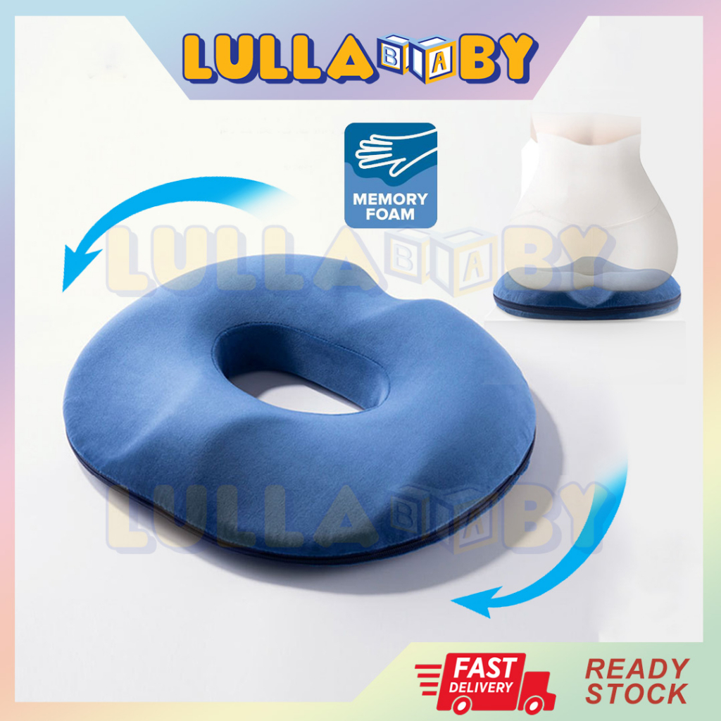 READY STOCK100% Memory Foam Coccyx Seat Cushion Donut Pillow Hemorrhoid Seat Cushion Tailbone Coccyx Orthopedic Seat