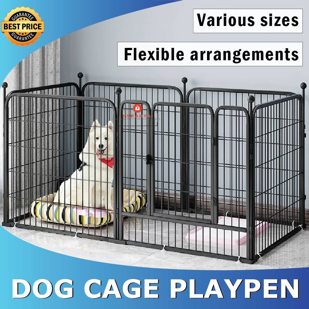 Dog Cage sangkar anjing besar Fence large Dog Playpen fense indoor animal cage Pet Cage outdoor pagar anging sangkar