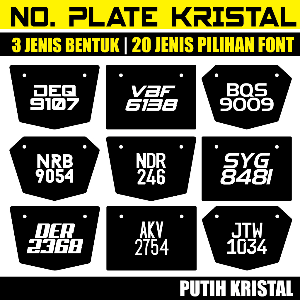 ?NOMBOR PLATE MOTOR KRISTAL?SIAP NOMBOR