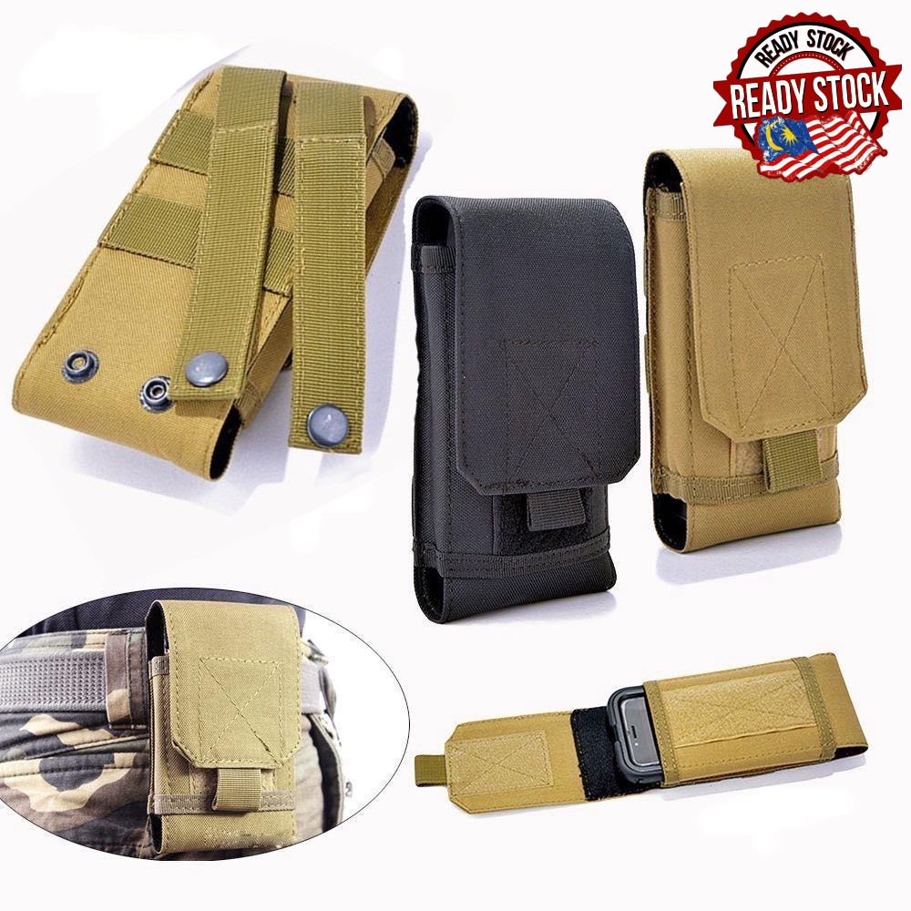 Outdoor Army Tactical Mobile Phone Pouch Holster Case Bag Holder Belt Camping Nylon Belt Bag Case