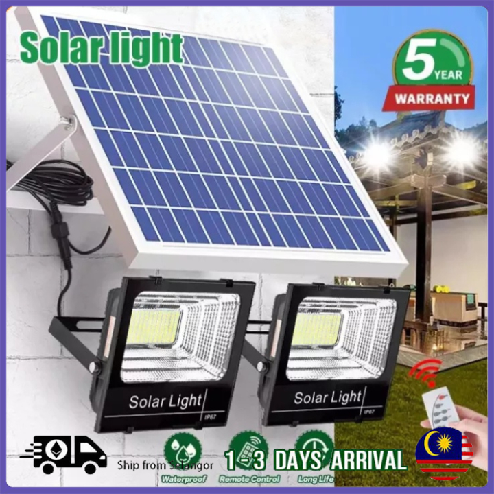 [Local shipped]Solar Outdoor Light Waterproof Wall Light Solar Panel Solar Street Light Solar System Full Set