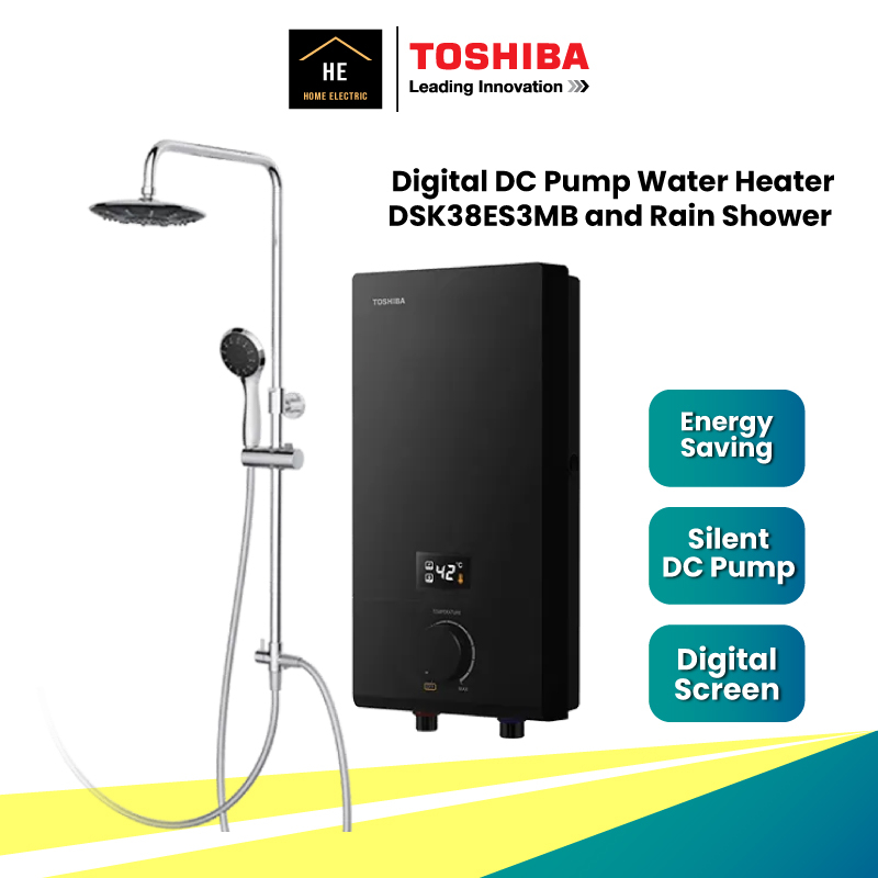 Toshiba Digital DC Pump Water Heater / Water Heater with Rain Shower Smart Control