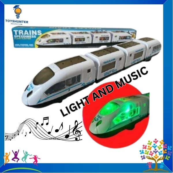 Mainan Kanak Kereta Api Bullet Train Dengan Lampu & Lagu Bullet Train With Cool Flash Light & Music