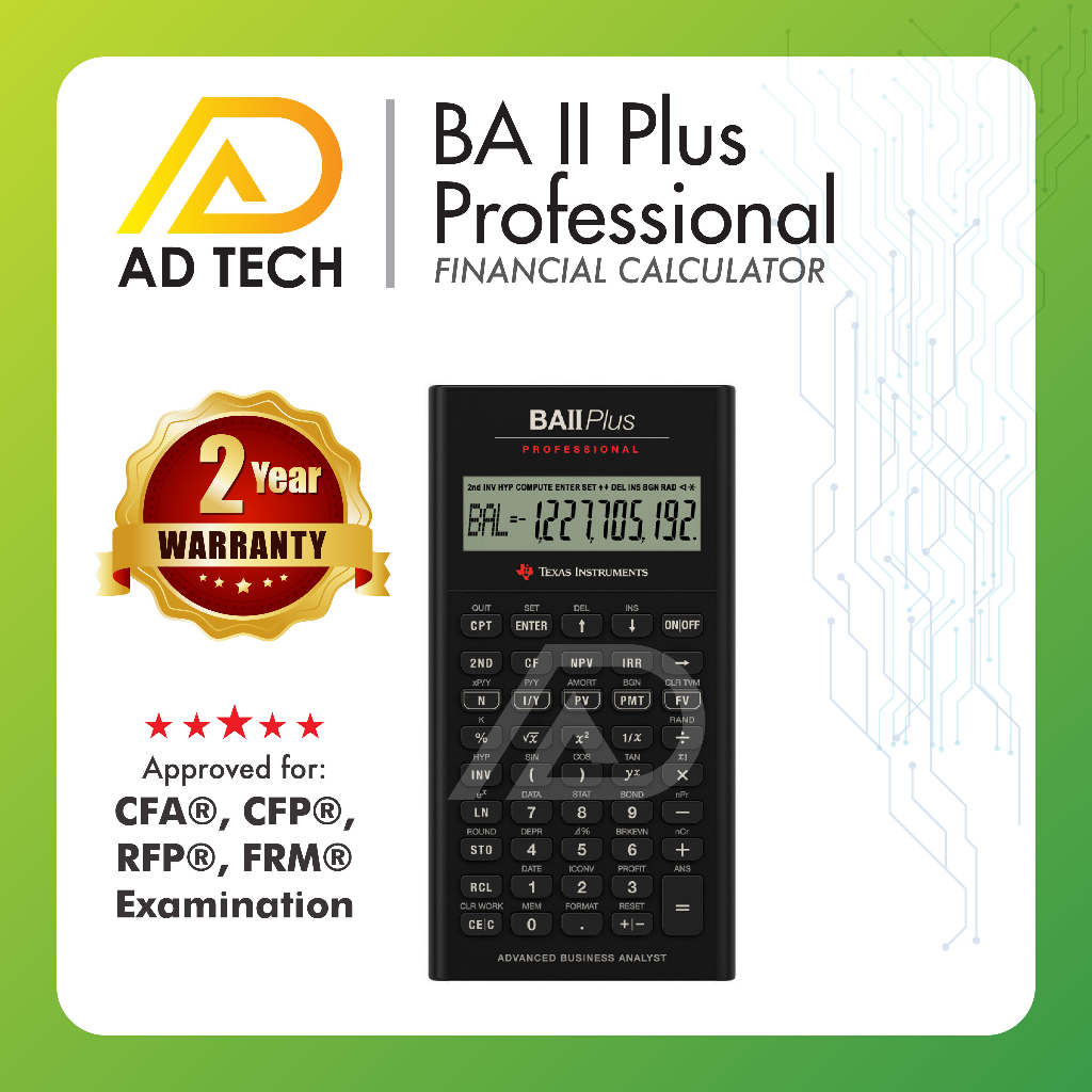 Texas Instruments BA II Plus Professional Financial Calculator