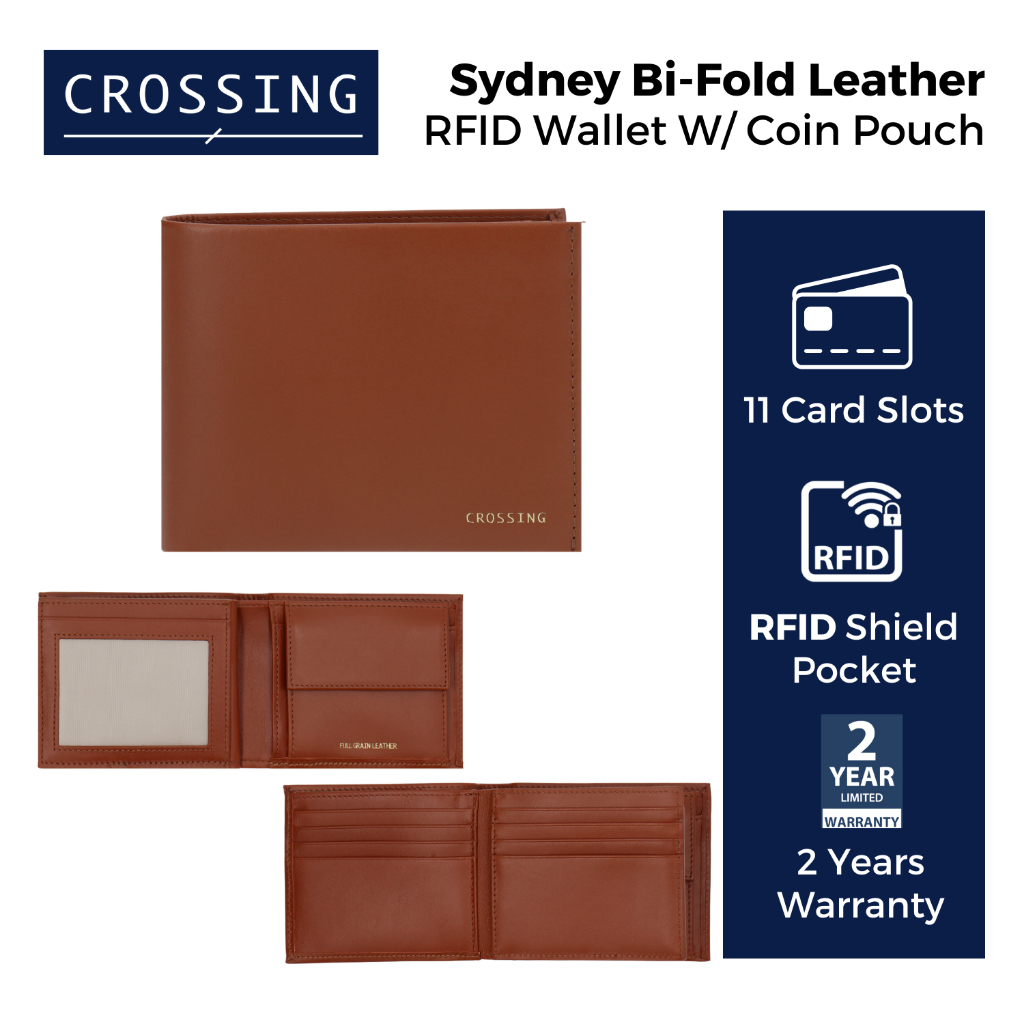 Crossing Sydney Bi-Fold Leather Wallet With Flap And Coin Pouch