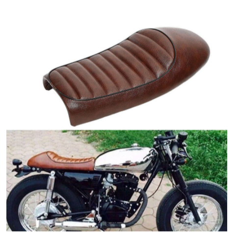 Motorcycle Cafe Racer Seat Vintage Saddle Retro Seat Cushion Brad Tracker Ready Stock