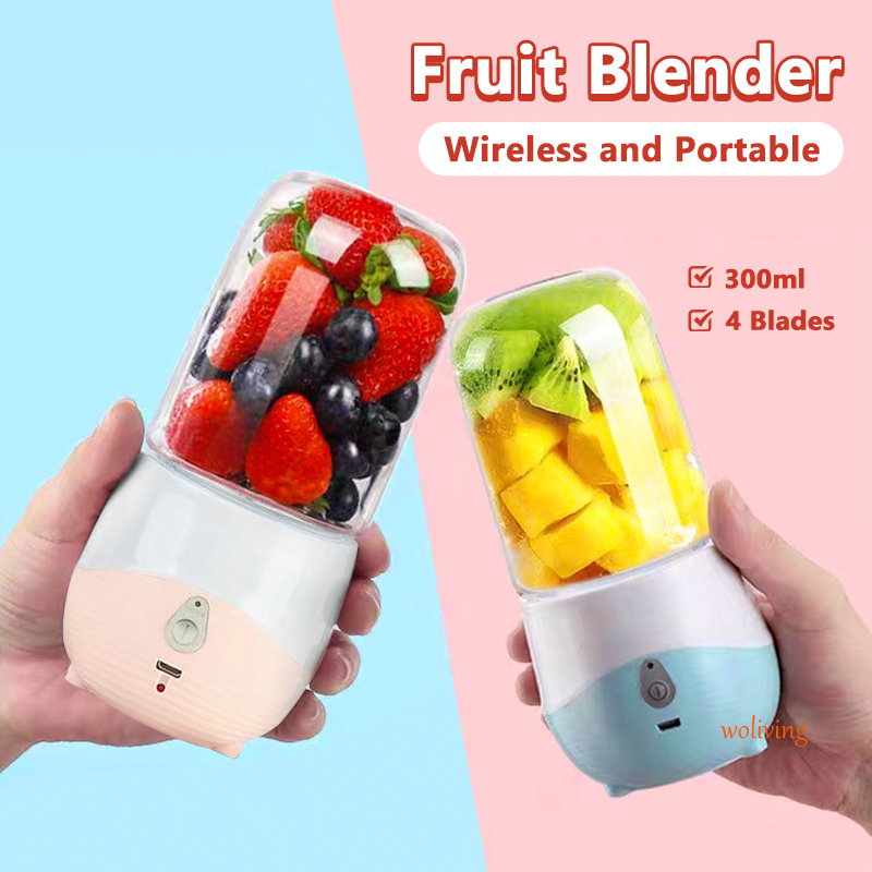 Portable Fruit Juicer Blender Juice Mixer Mini Ice Blender USB Charging Wireless Juice Extractor blender buah 果汁機榨汁机