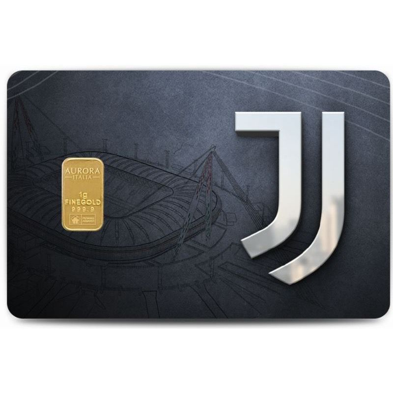 Aurora Italia's Unique 1g Gold Bar (Au 999.9) 24K -Juventus