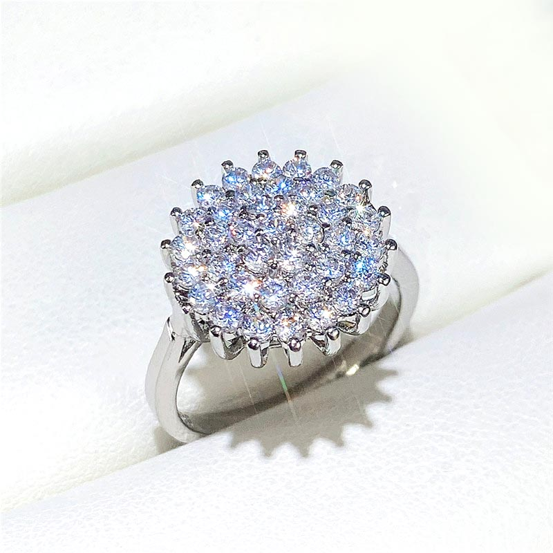 [STAR ANGEL] Stardust Statement High-Shine Zircon Silver Ring/ Cincin Silver Bersinar 高光泽锆石戒指