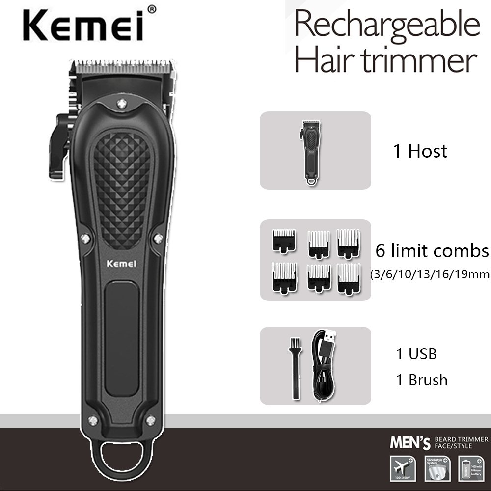 Kemei KM-1071 Electric Hair Clipper UBS Rechargeable Cordless Beard Trimmer Men Powerful Electric Hair Clipper Trimming hair trimmer