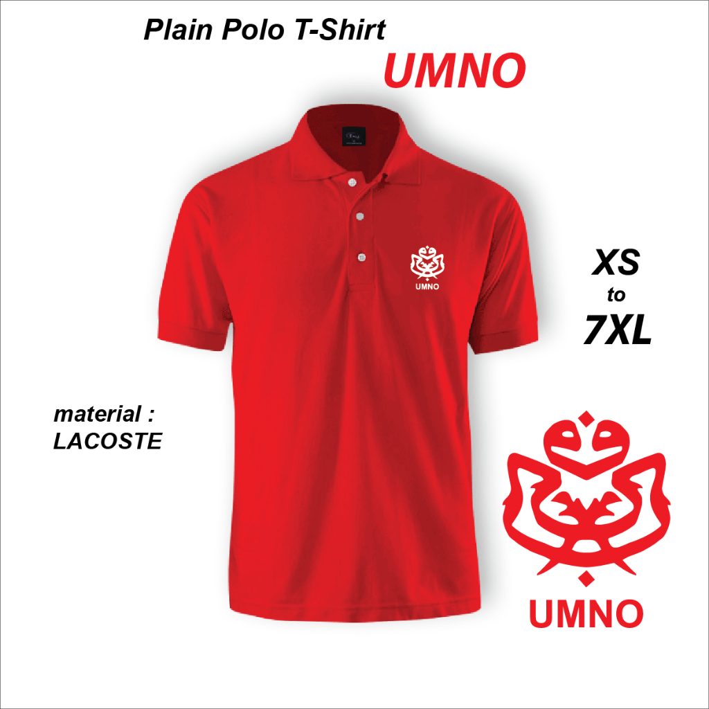 UMNO Baju Kolar Cotton Blend Polo Shirt Collar Parti