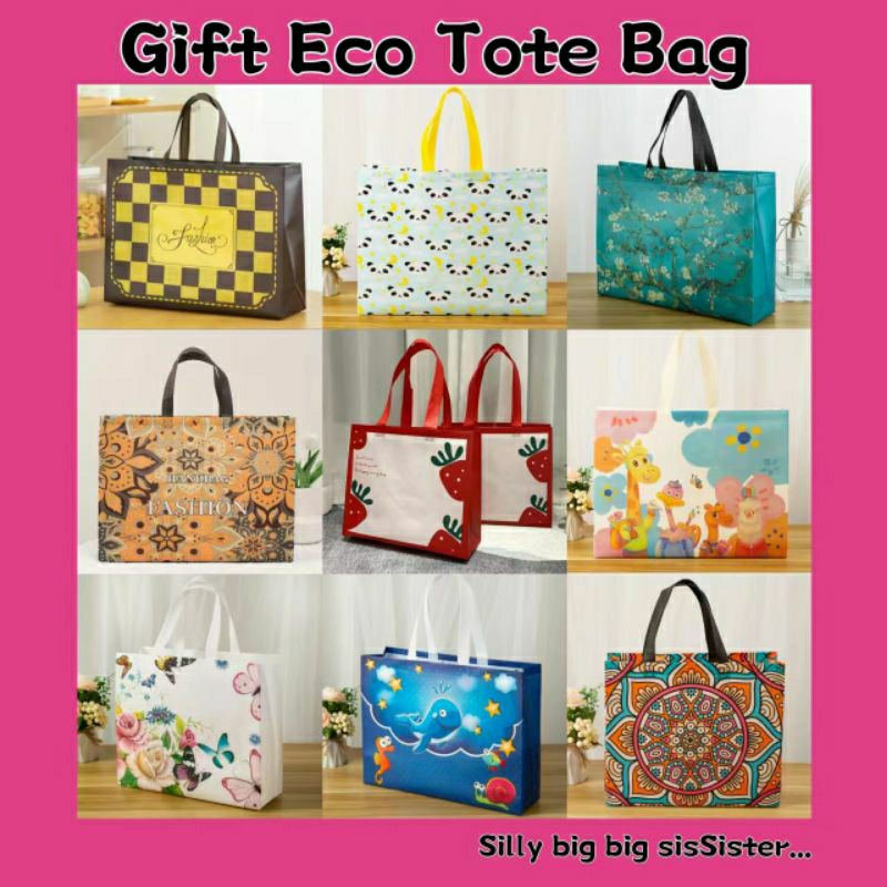 ‍24HR发货‍ Beg Mesra Alam Fashion Eco-friendly Tote Bag Laminated Non-woven Waterproof