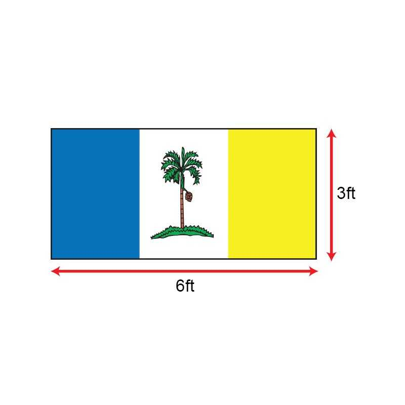 Bendera Pulau Pinang (Polyester) 3 x 6ft