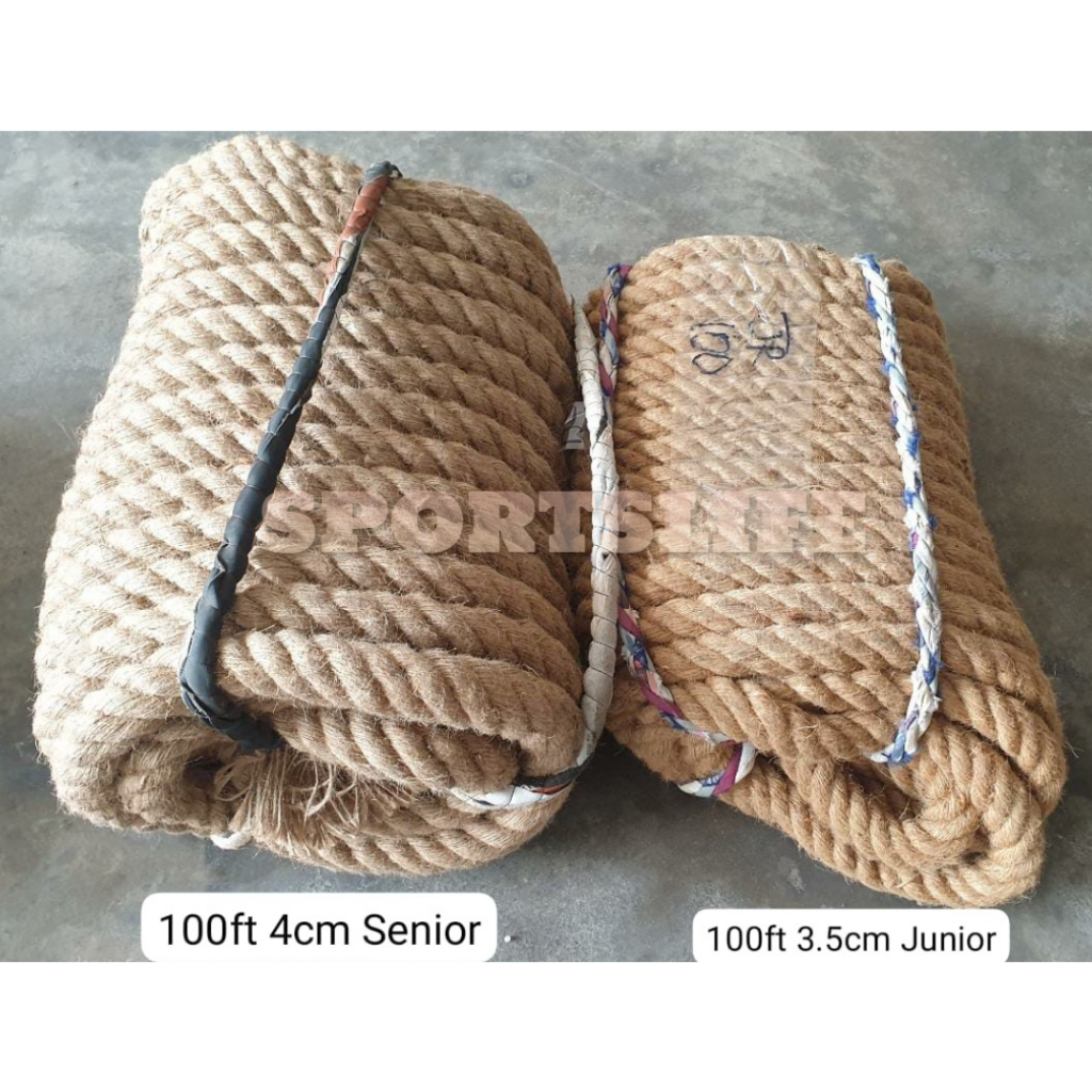 PREMIUM Tug of War Rope 100FT / 30M [AVAILABLE IN JUNIOR Diameter 3.5cm & SENIOR Diameter 4cm]