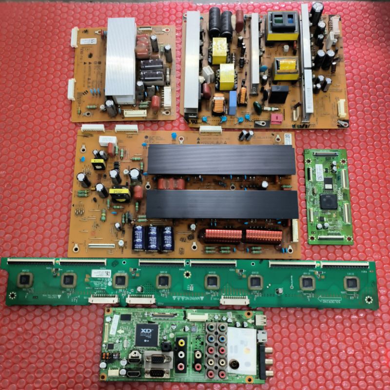 LG PLASMA TV 42PT350R POWER BOARD MAIN BOARD TCON BOARD BUFFER BOARD Y BOARD