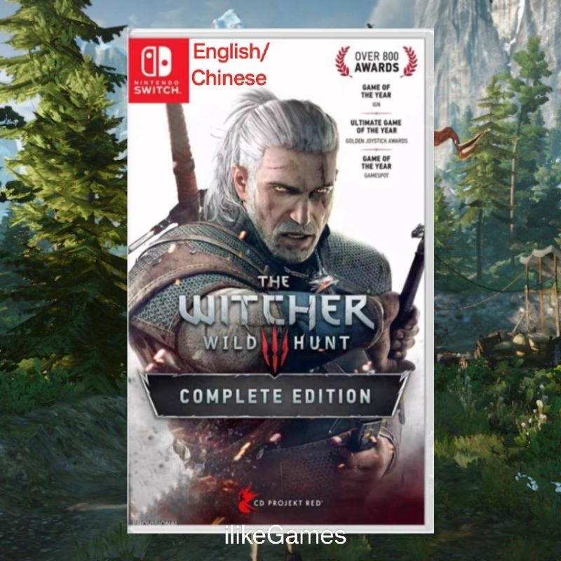 Complete_Eng/Chi中英 Nintendo Switch NS The Witcher 3 : Wild Hunt Complete Edition 巫师3 狂猎 完整版 全DLC中文年度版 Switch