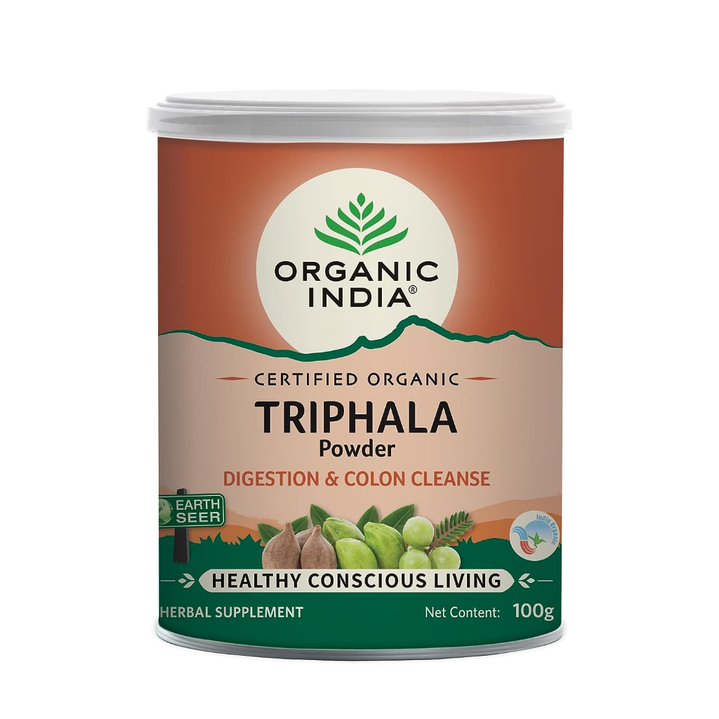 Organic India Triphala Powder for Digestion and Colon Cleanse - 100g - New Stock New Look!