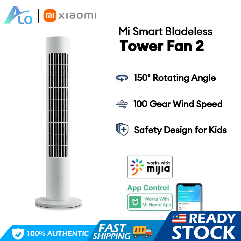 Xiaomi Mijia Tower Fan 2 DC Frequency Conversion Smart Bladeless Soft Wind Quiet Energy-Saving Mi Home APP Control 小米塔扇2