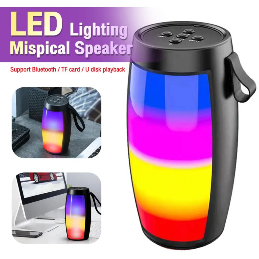 Bluetooth Wireless Speaker Portable Outdoor super Bass Speaker With LED Light Lightweight, AUX boat wireless speaker