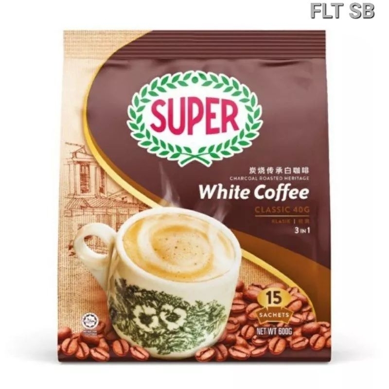 Super White Coffee Charcoal Roasted Heritage 3 in 1 Classic (35g x 15 Sachets) 525g