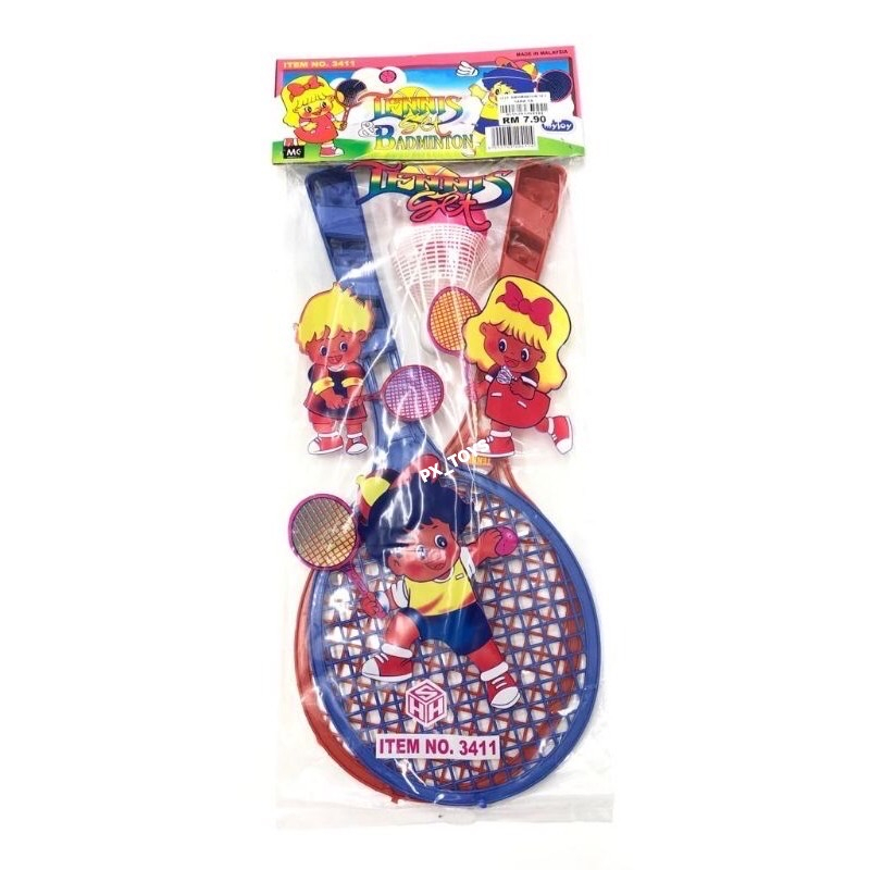 ✨PX_TOYS_SHOP✨3411 Badminton and Tennis Game Set with Racket and Ball Shuttlecock Sports Toys for Kids