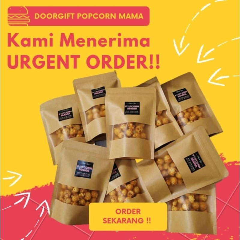 Doorgift Popcorn Mama ❤️ ACCEPT URGENT ORDER & PROMPT DELIVERY ❤️ Goodies Popcorn Mama Popcorn Caramel