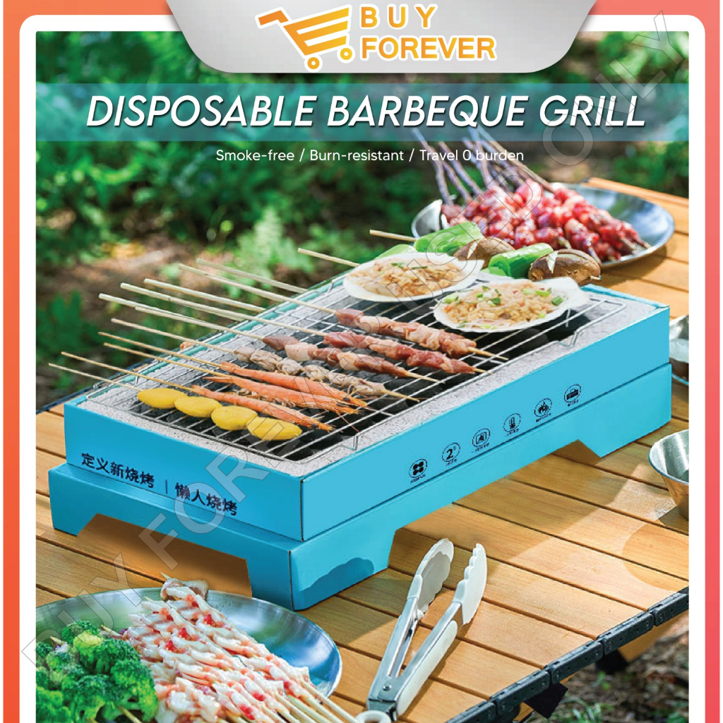 Disposable BBQ Grill Set for Outdoor Eco Friendly Barbeque Stove Grill Barbeque Set for Picnic Camping