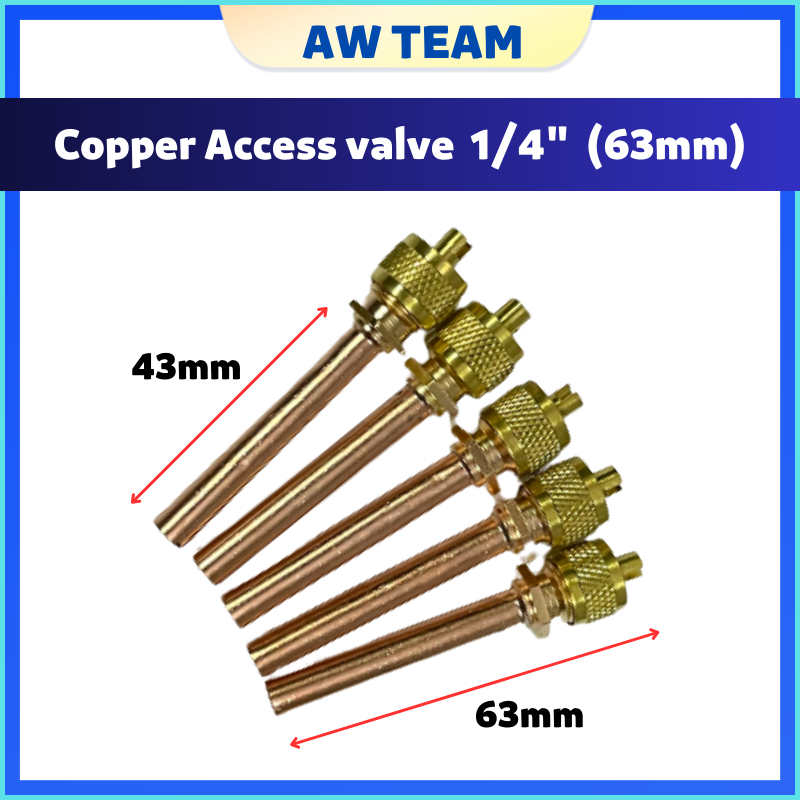 Copper Access valve 1/4" ( 63mm )