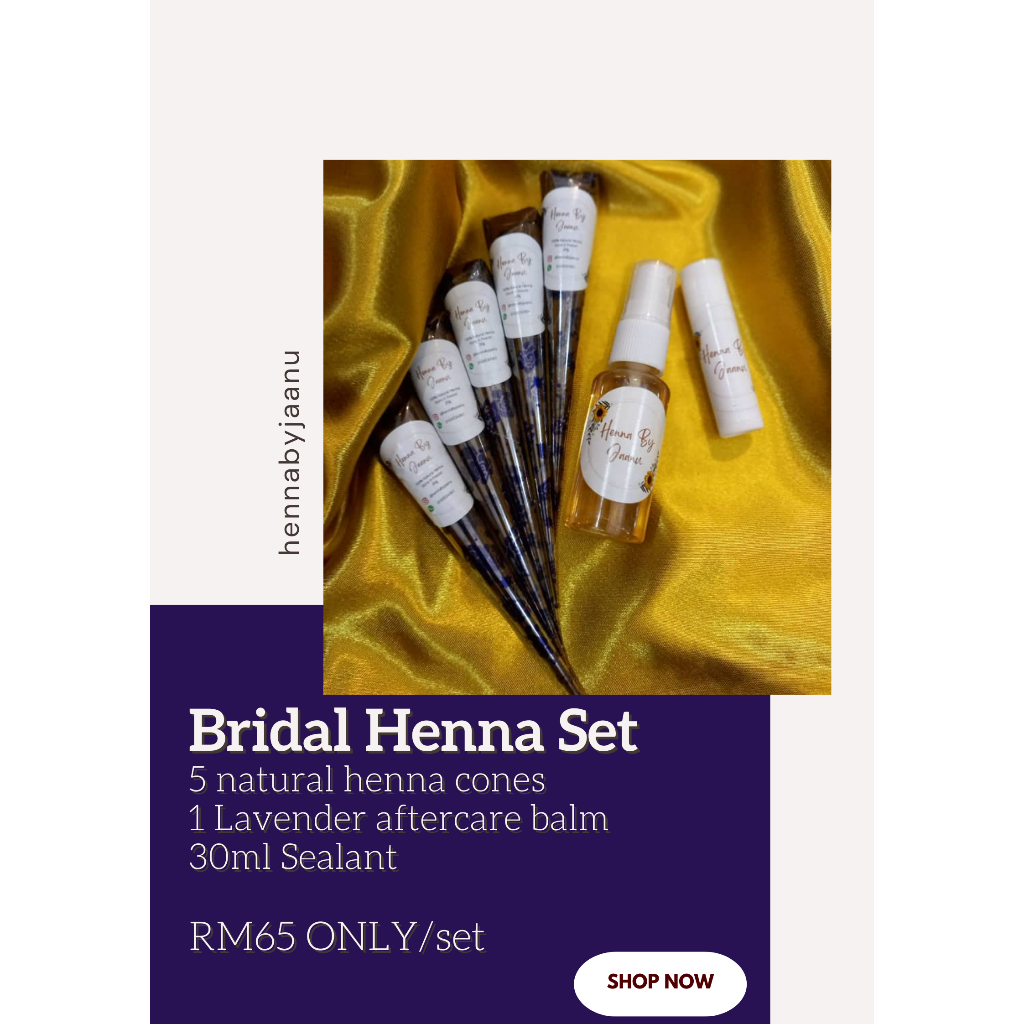 Promotion[Ready Stock] | Bridal Henna Set | Henna By Jaanu