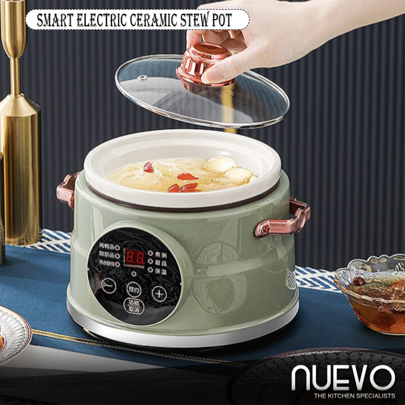 1.5L Smart Electric Ceramic Stew Pot / Periuk Masak Elektrik Seramik / 1.5L智能电炖锅(正山)