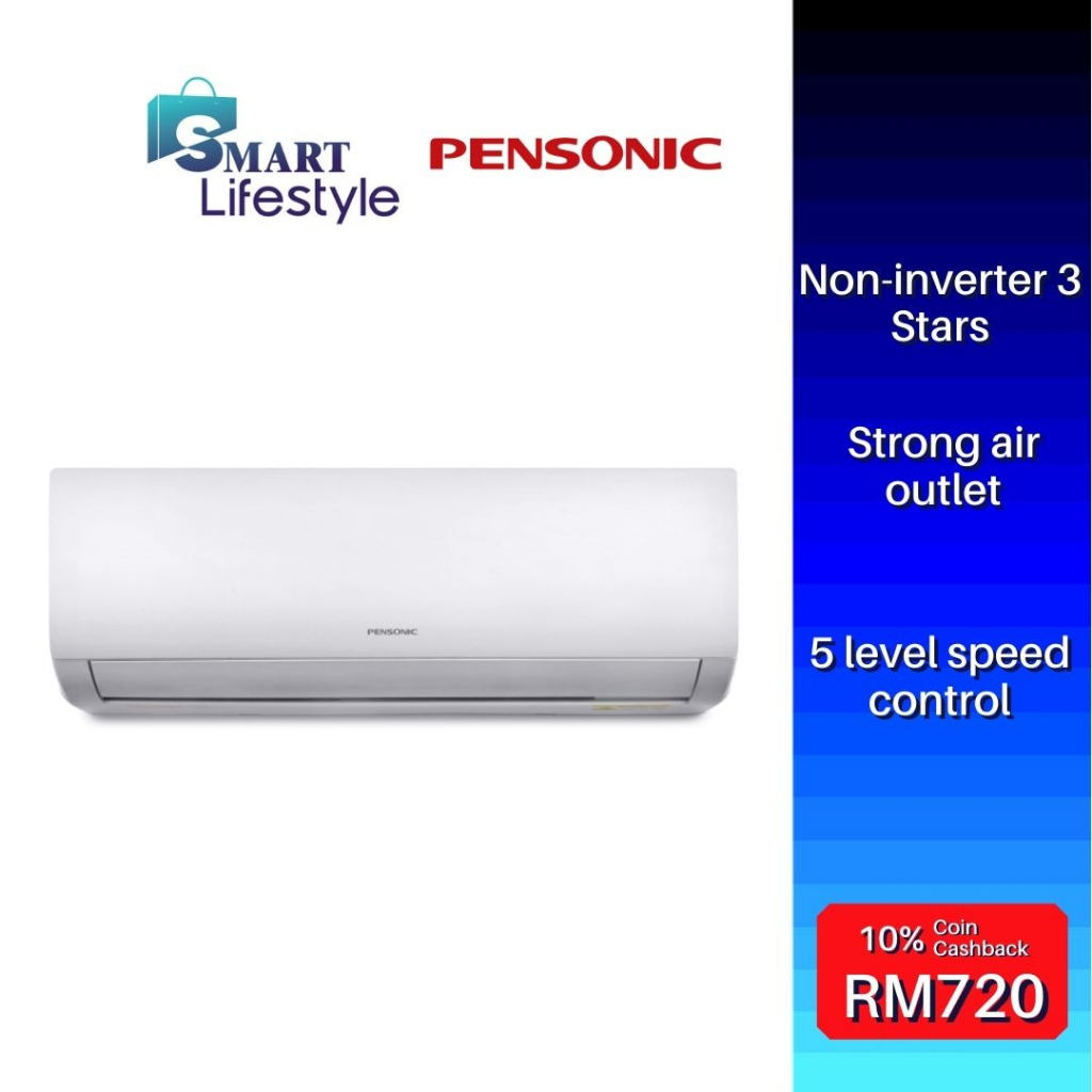 Pensonic 1HP Air Conditioner Non-Inverter PSW/PCU-1027