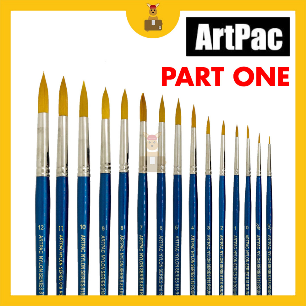 ARTPAC Nylon Brush Round 818 Painting Brush Berus Warna (NO. 000 - NO. 5) PART ONE