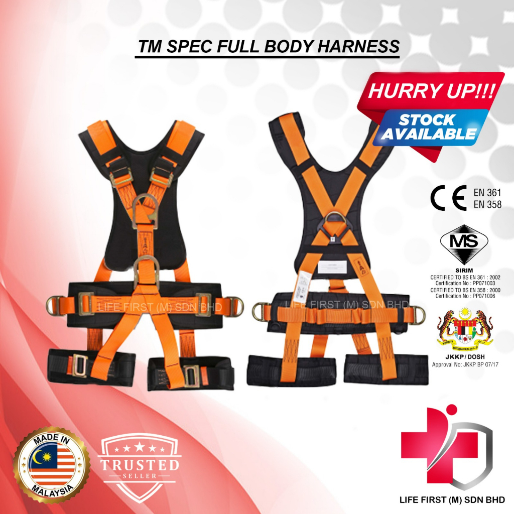 PROGUARD S718-OB | Telecom Full Body Harness Visibility Adjustable Safety Belt Fall Protection