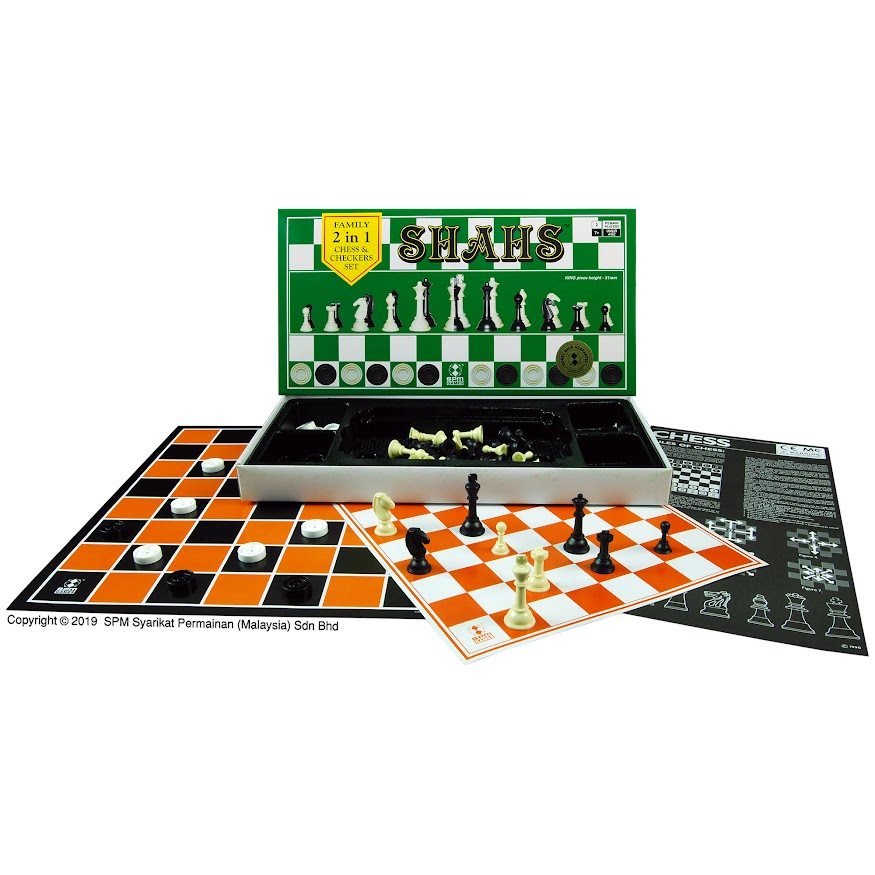 Family 2 in 1 International Chess Game Shahs SPM86 [Ready Stock]