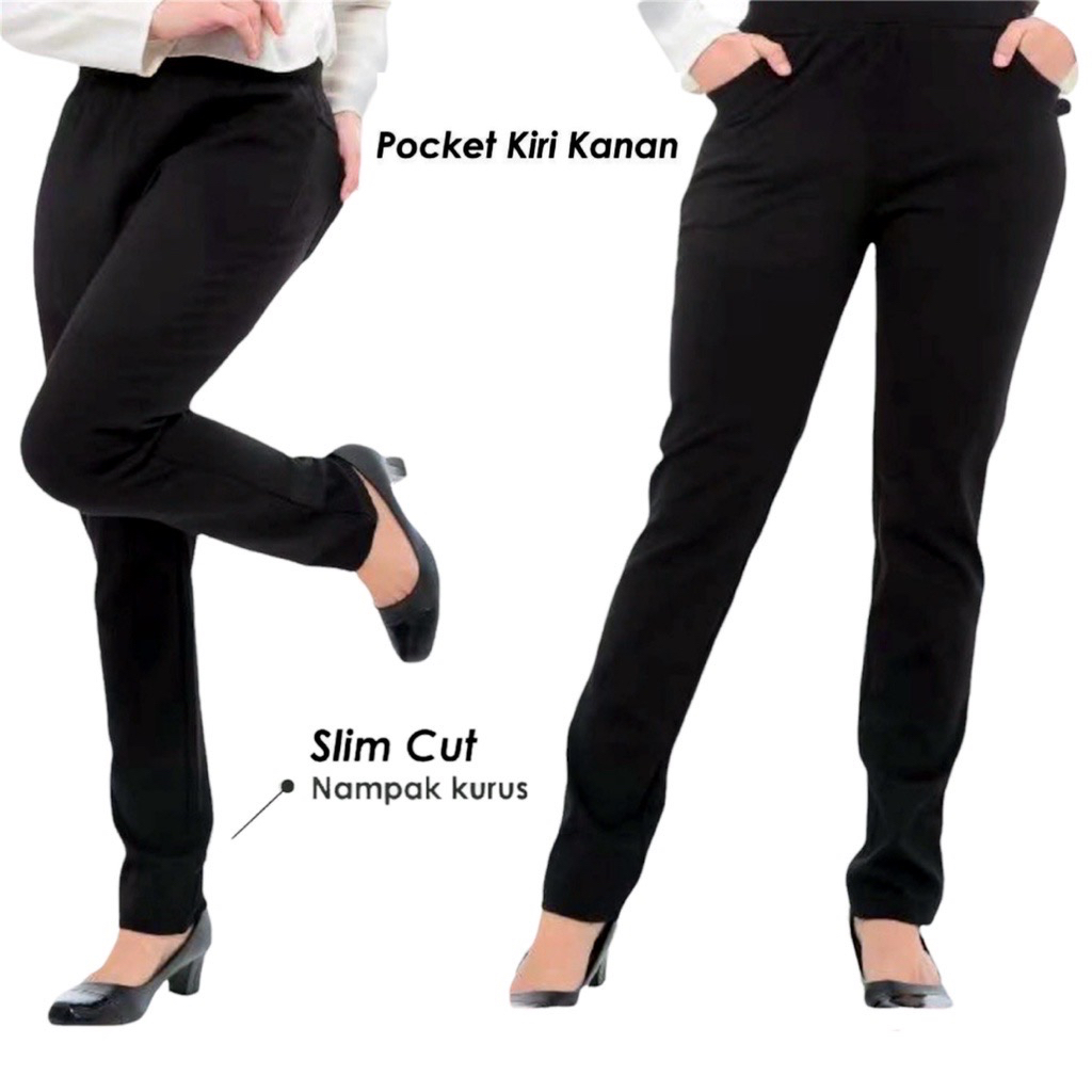 Slack Pant With Pocket Seluar Slim Fit Seluar Slack/Seluar Cotton Spandex Slim Pocket Pant -OF998