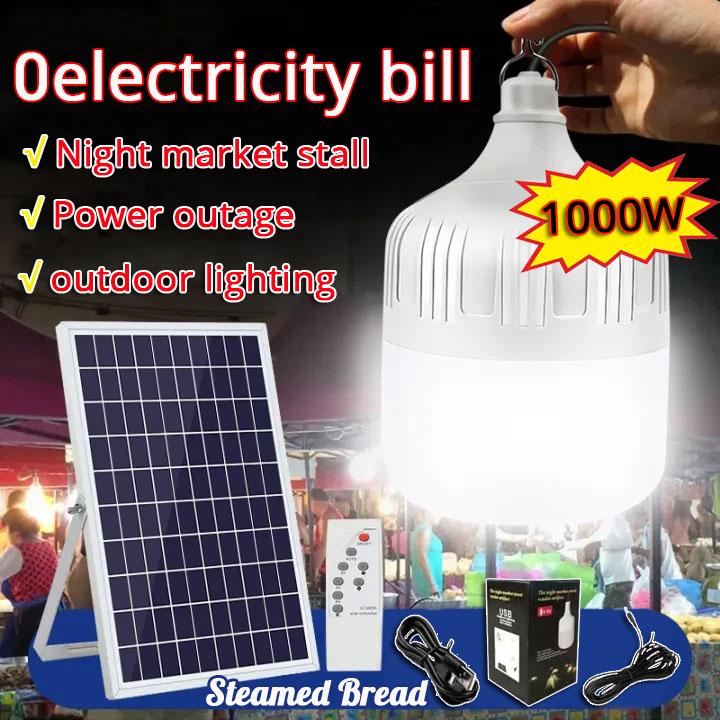 Solar Light Bulb Waterproof Outdoor Portable Solar Powered Led Bulb Charged Garden Lamp Yard Hiking Tent Fishing Camping Emergency