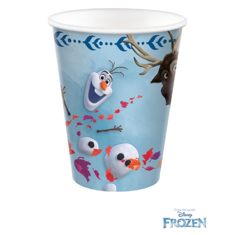 Frozen 2 Paper Cups 8pcs 9oz Olaf Sven Reindeer Snowman Official Merchandise Disney Papercup party theme birthday elsa