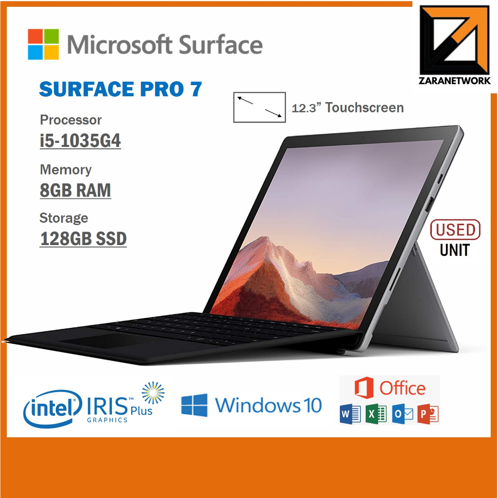 (Refurbished) Microsoft Surface Pro 7/Pro 6/Pro 5(1 YEAR WARRANTY T&C) 12.3 inch Core i5 8th/10th GEN 2in1 Laptop Win 10