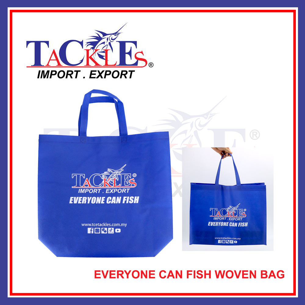 TCE Tackles Everyone Can Fish Woven Bag Shopping Bag Reusable Bag Beg Guna Semula Eco Friendly