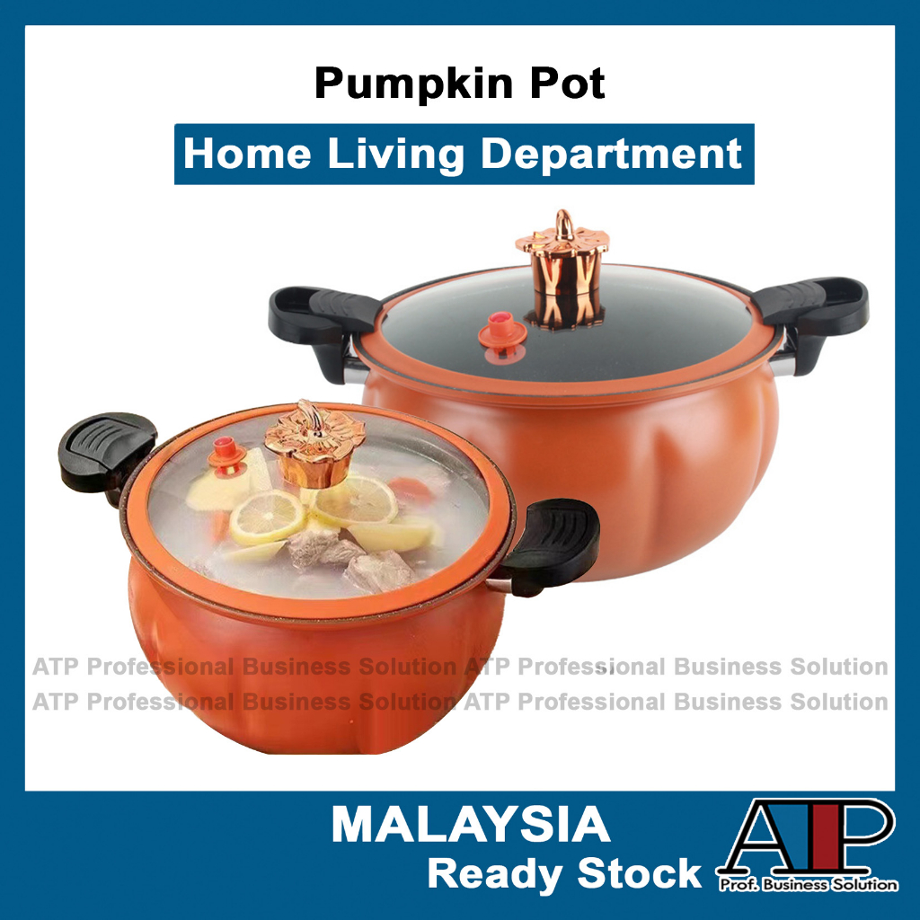 Pantry 8L Multi Functional Pumpkin Design Pot Micro Pressure Cooker Cooking Pot Cooker Soup Pot Stew Pot Periuk Tekanan