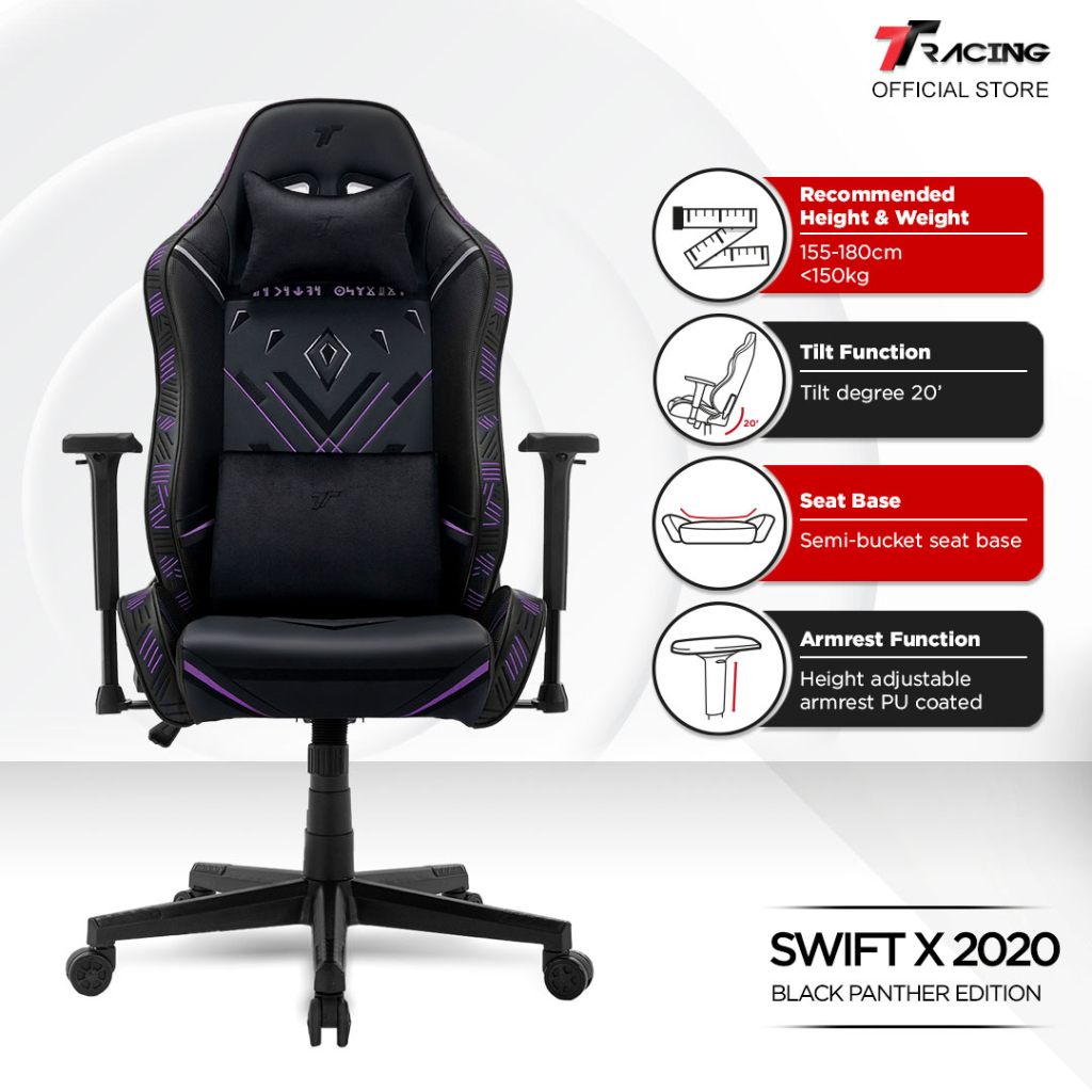 TTRacing Swift X Swift X Pro Gaming Chair Ergonomic Office Chair Kerusi Gaming - 2 Years Official Warranty