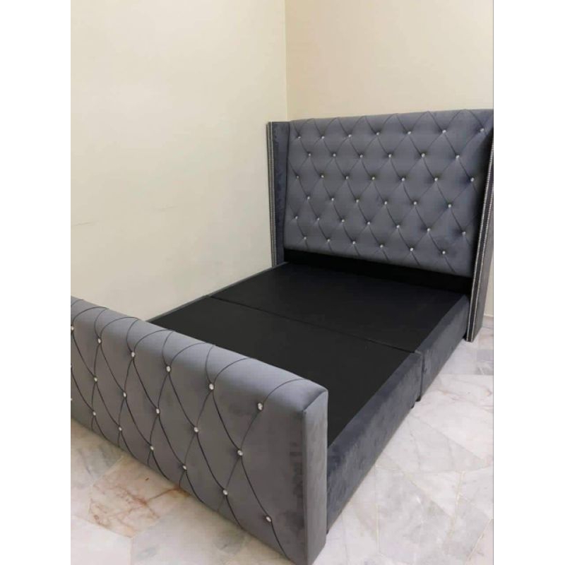 Katil Divan bed frame Baldu 2 penal Chesterfield hand made