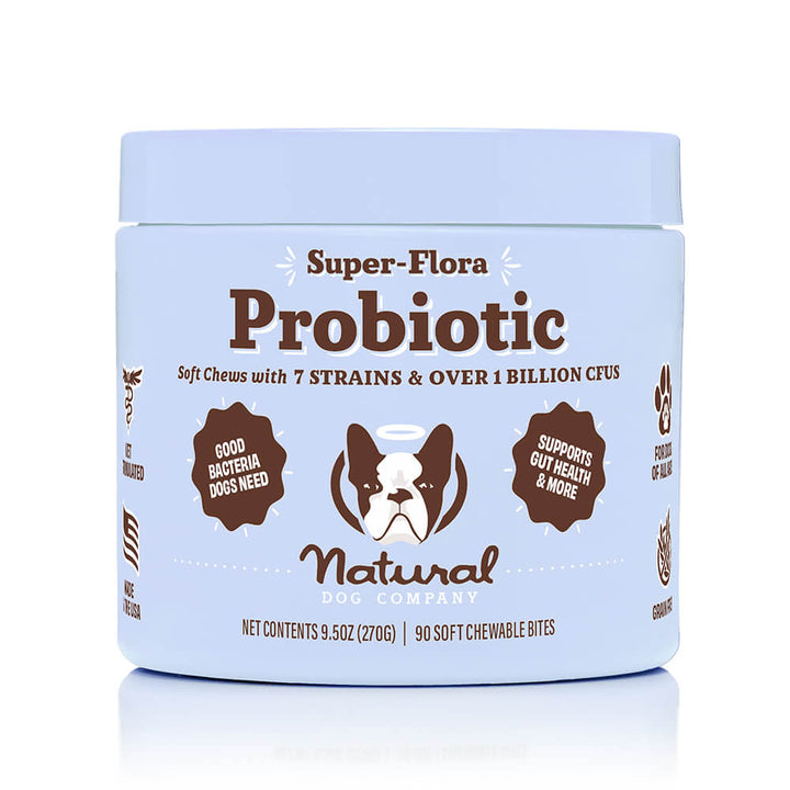 Natural Dog Company Probiotic 9.5oz (270g) | 90 Soft Chewable Bites Supplement