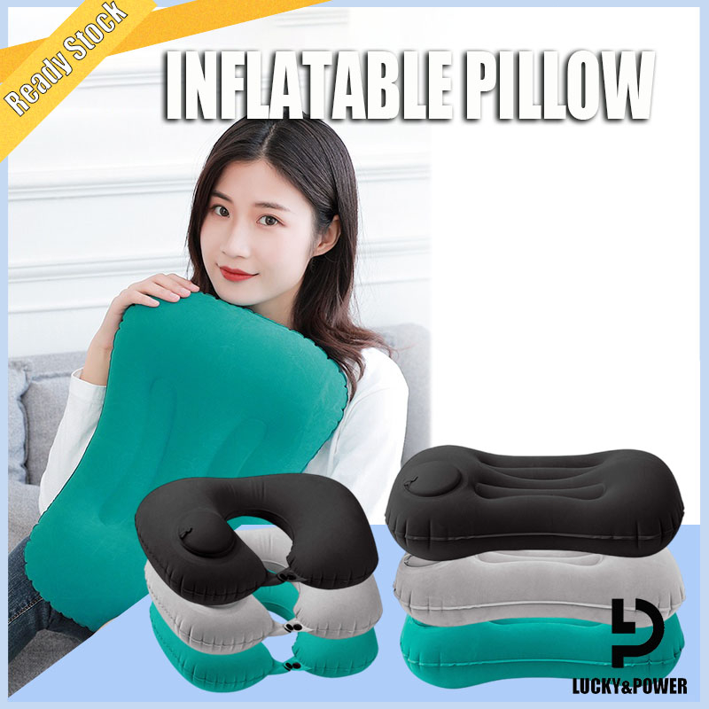 Press Type Inflatable Air U-shaped Neck Pillow Portable Inflatable Pillow for Office Airplane Home Car camping