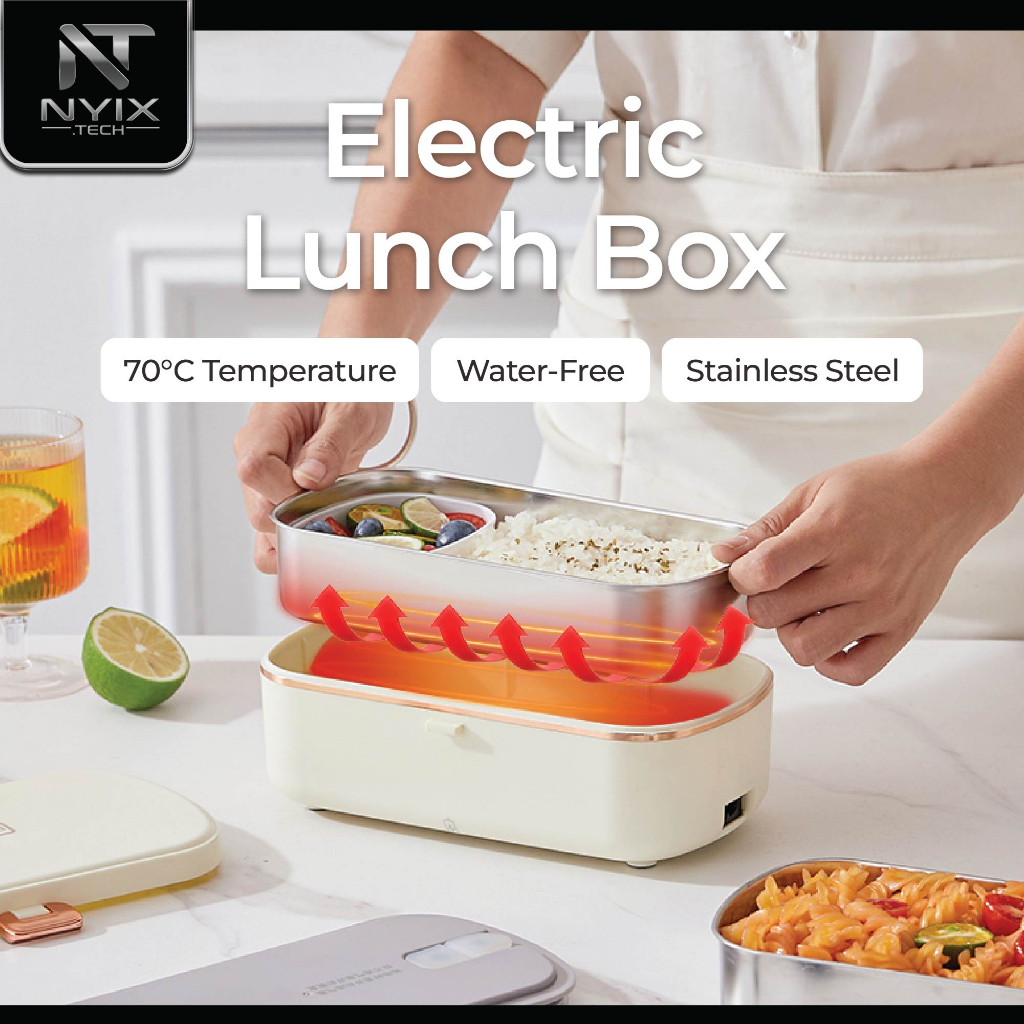 Electric Lunch Box Office Worker Student Portable Heating Food Warmer Charging Bento Makanan Panas Lunchbox