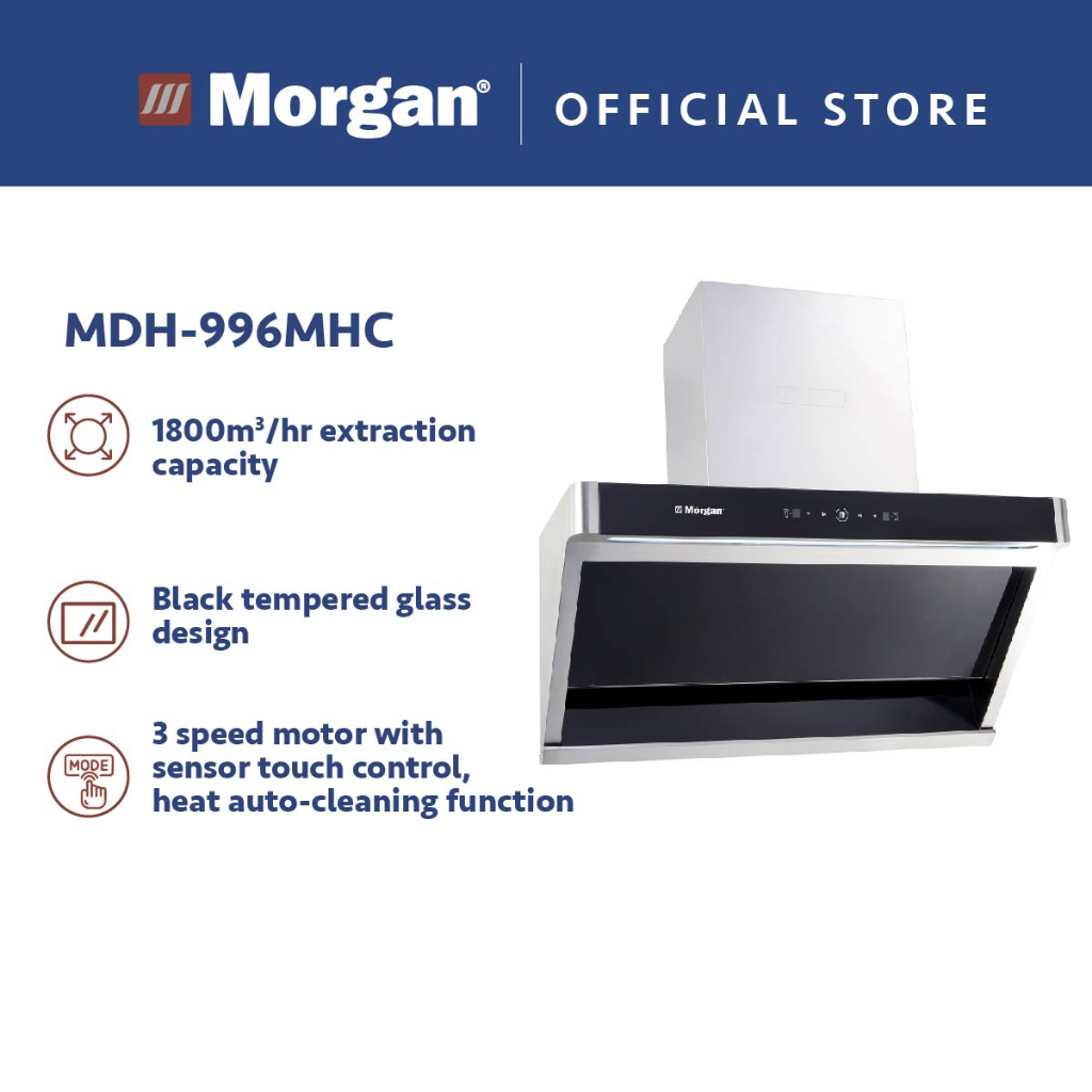 Morgan Kitchen Designer Range Hood 900MM/1800M3 MDH-996MHC