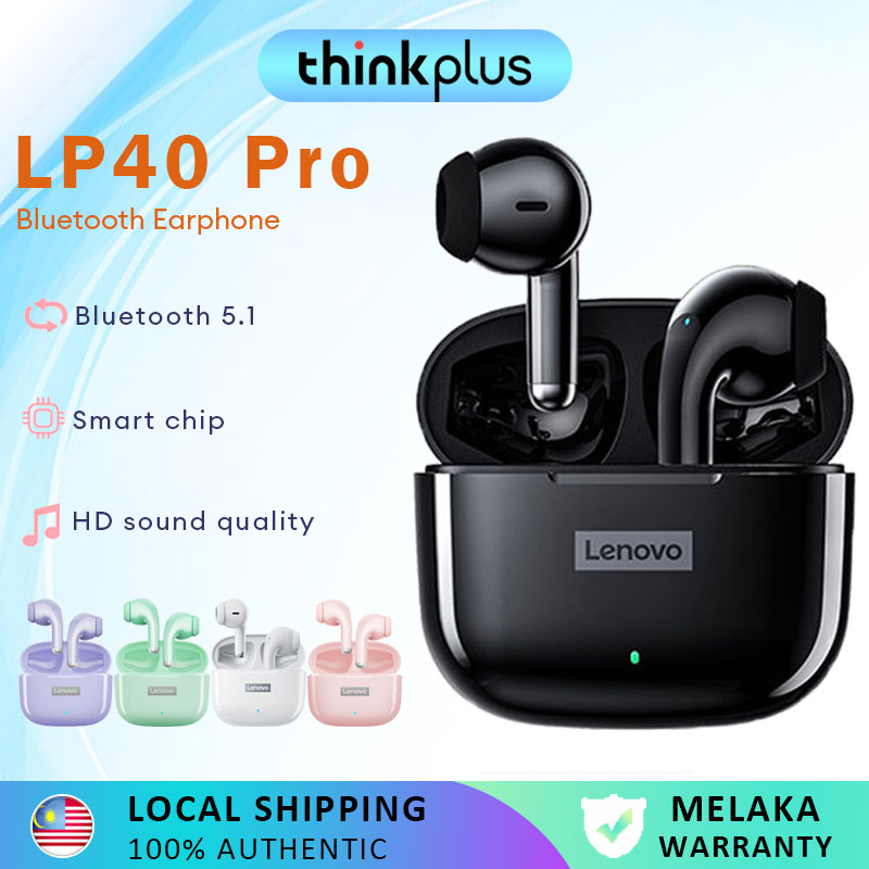 Thinkplus LP40 Pro Bluetooth Earphone Wireless Headphones Waterproof Earpieces Sports Earbuds with Mic Music TWS Headset