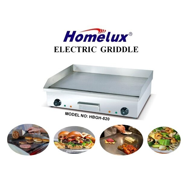 <<HOT ITEM>>HOMELUX High Quality Commercial Electric Griddle (HBEG-818/HBEG-820)  Griddle Pan Burger Dapur Kuali