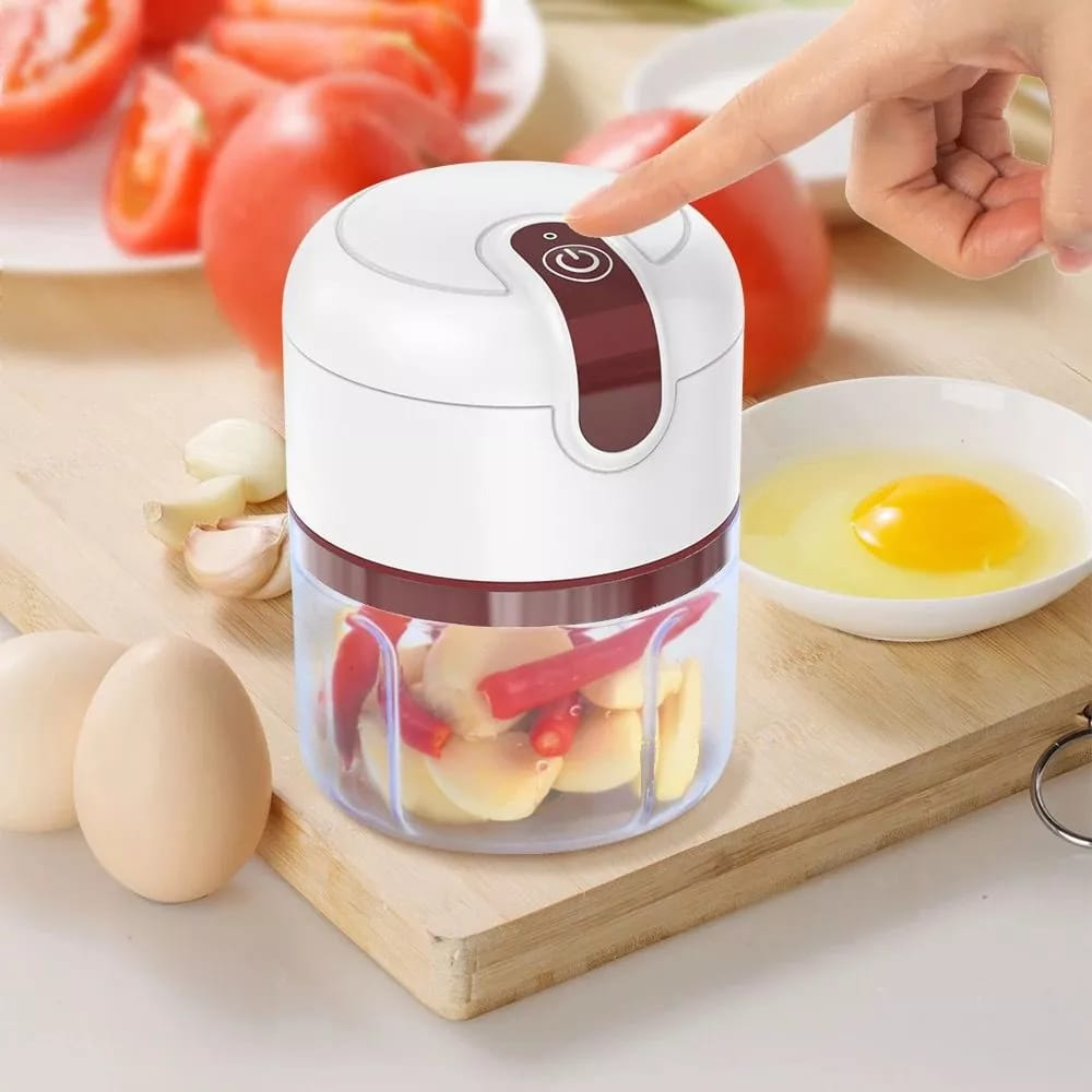 Mini Blender Garlic Chopper Electric Food Chopper Portable Blender Food Processor Meat Grinder Pengisar Serbaguna 250ml